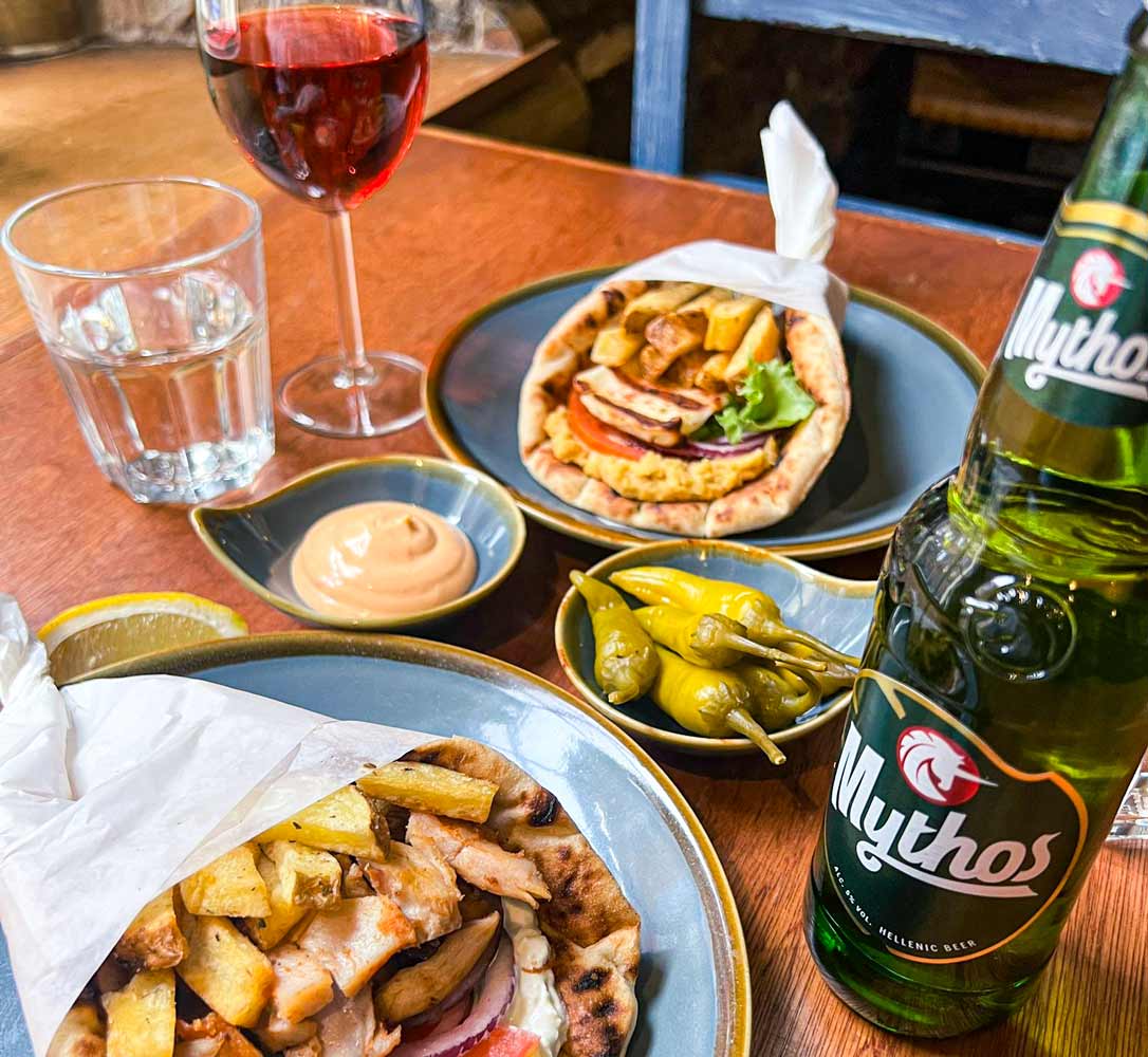 Mediterranean Magic: Gyros & Drinks For Two!