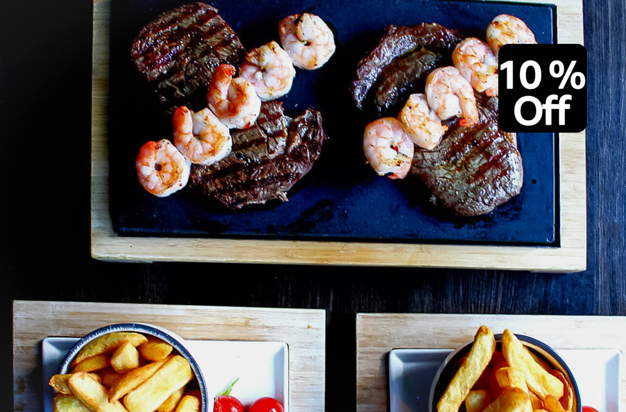 Amazing Steak, Seafood And Wine For Two