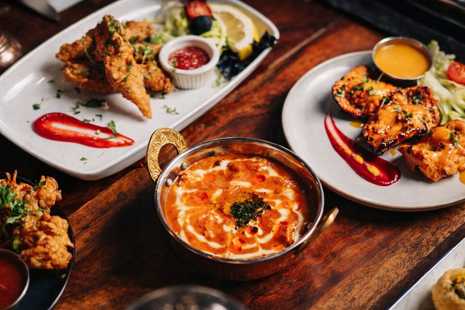 Indian Tapas & Rice Or Naan To Share With A Glass Of Wine Each (for Two)