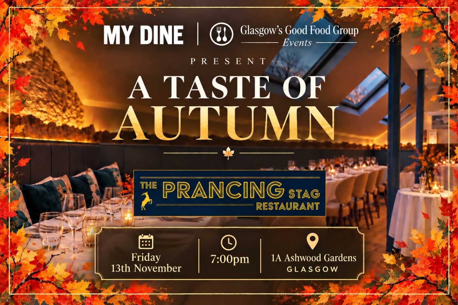 A Taste Of Autumn - Event Ticket (13th Nov)